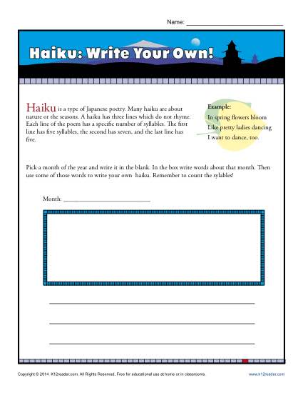 Haiku: Write Your Own!