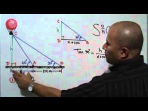Problema trigonométrico con triángulos rectángulos (JulioProfe)