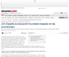 «En España la educación ha estado basada en las ocurrencias» - El Correo