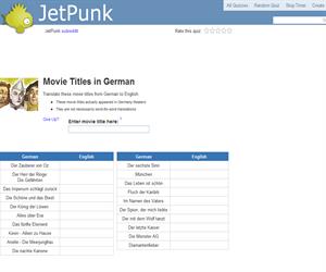 Movie Titles in German