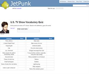 U.S. TV Show Vocabulary Quiz