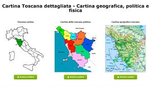 Cartina Toscana dettagliata - Cartina geografica, politica e fisica