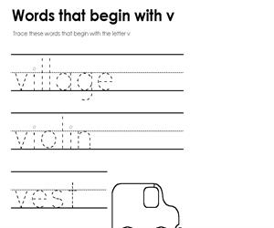 Activity sheet - Standard Font - letter V (Educarchile)