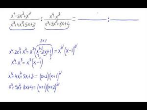 División de fracciones algebraicas