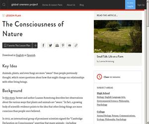 La consciencia de la naturaleza. The Consciousness of Nature (Global Oneness Project)