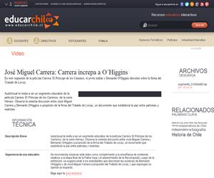 José Miguel Carrera: Carrera increpa aO´Higgins (Educarchile)