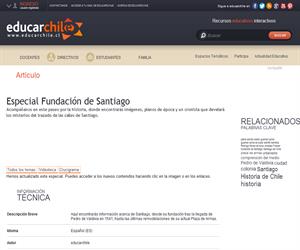 Especial Fundación de Santiago (Educarchile)