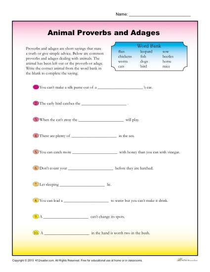 Animal Proverbs and Adages