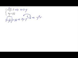 Sistema de ecuaciones de segundo grado (sustitucion)