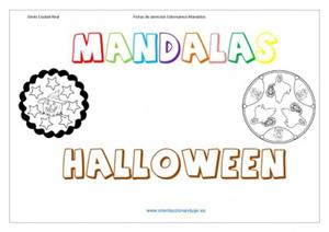 Colección de Mandalas de Halloween y recopilatorio de recursos