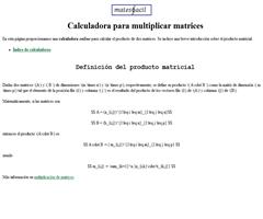 Calculadora para multiplicar matrices