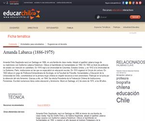 Labarca, Amanda (1886-1975) (Educarchile)