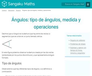 Ángulos: tipo de ángulos, medida y operaciones