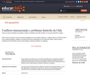 Conflictos internacionales y problemas limítrofes de Chile (Educarchile)