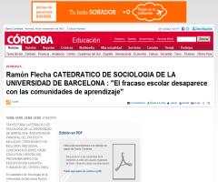 Ramón Flecha: "El fracaso escolar desaparece con las Comunidades de Aprendizaje" | Diario de Córdoba
