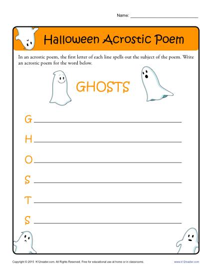 Halloween Acrostic Poem