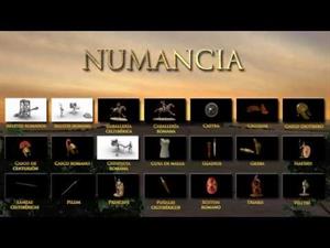 Numancia - Menu interactivo armas