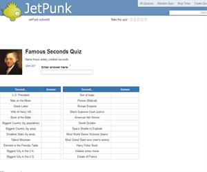 Famous Seconds Quiz