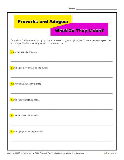 Proverbs and Adages: What Do They Mean?