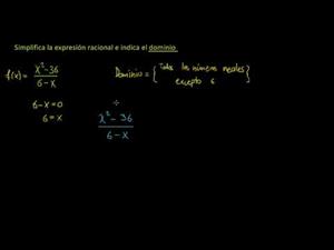 Simplificar expresiones racionales 3 (Khan Academy Español)