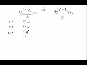 Resolución de un triángulo (Teorema del Coseno)