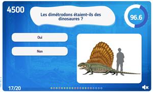 Quiz: Les dinosaures. Juego interactivo sobre dinosaurios (jeux-historiques.com)