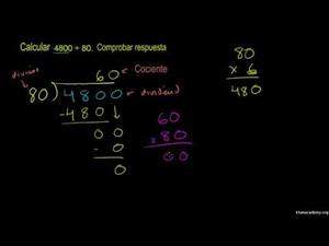 División de números enteros y aplicaciones - Parte 5 (Khan Academy Español)