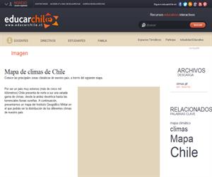 Mapa de climas de Chile (Educarchile)