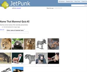 Name That Mammal Quiz 2