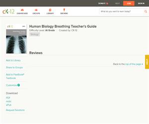 Human Biology Breathing Teacher's Guid?