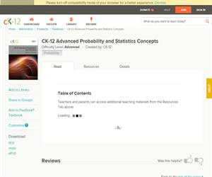 CK-12 Advanced Probability and Statistics Concept? Advanced