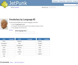 Vocabulary by Language 2