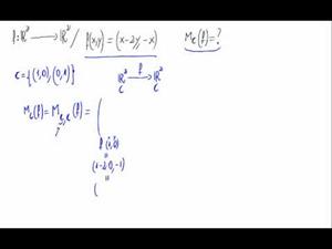 Matriz de un aplicación lineal respecto de la base canónica