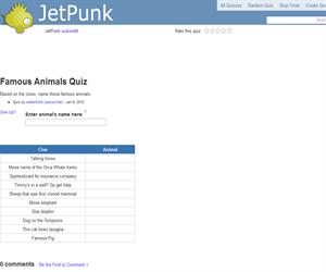 Famous Animals Quiz