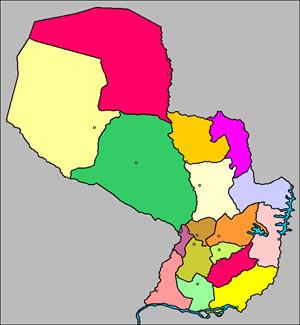 Mapa interactivo de Paraguay: departamentos y capitales (luventicus.org)