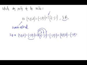 Calculo de puntos de una recta (Ec. Vectorial)