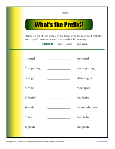 What’s the Prefix?