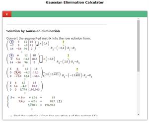 Gaussian Elimination Calculator