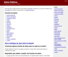 Fuente de datos abiertos en España (Pro Bono Público)