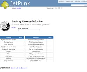 Foods by Alternate Definition