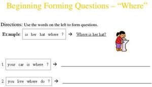 Beginning Forming Questions: Where