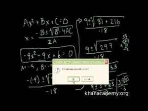 Ecuaciones cuadráticas 2 (Khan Academy Español)
