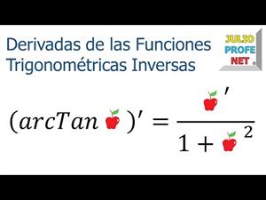 Reglas para derivar funciones trigonométricas inversas.