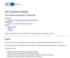 W3C Geospatial Vocabulary