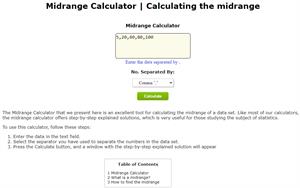 Midrange calculator