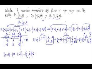 Ecuación segmentaria de un plano a partir de tres puntos