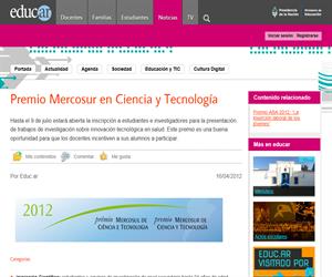 Premio Mercosur en Ciencia y Tecnología