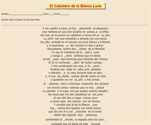 111ª Ficha de ortografía de Don Quijote de la Mancha