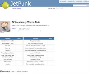 Ei Vocabulary Words Quiz