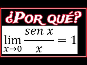 ¿Por qué el límite cuando x tiende a cero de sen x/x es igual a cero?